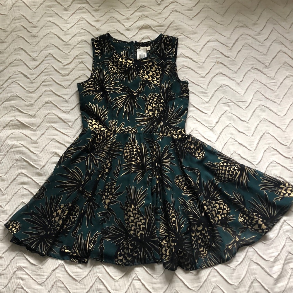Maison Jules Ponderosa Pineapple Dress NWT